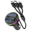 Bluetooth FM Transmitter αυτοκινήτου με USB, Type-C και καλώδια