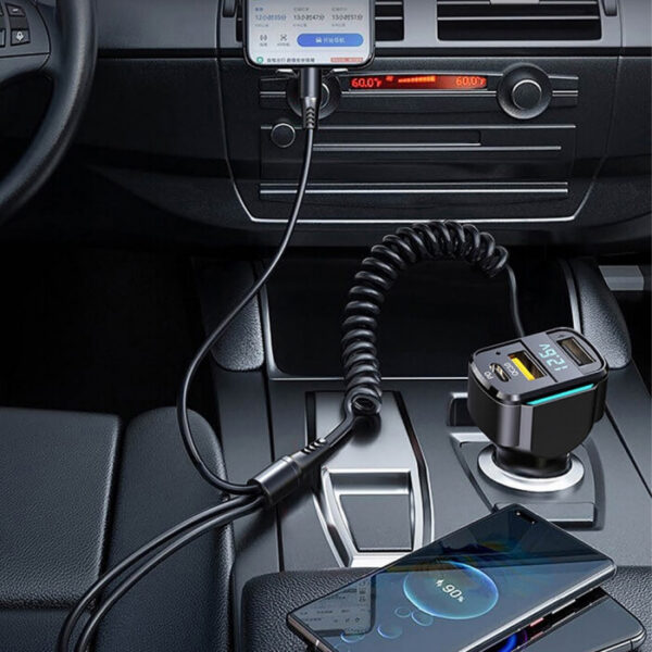 Ταχυφορτιστής αυτοκινήτου K4 με 2 USB και καλώδιο