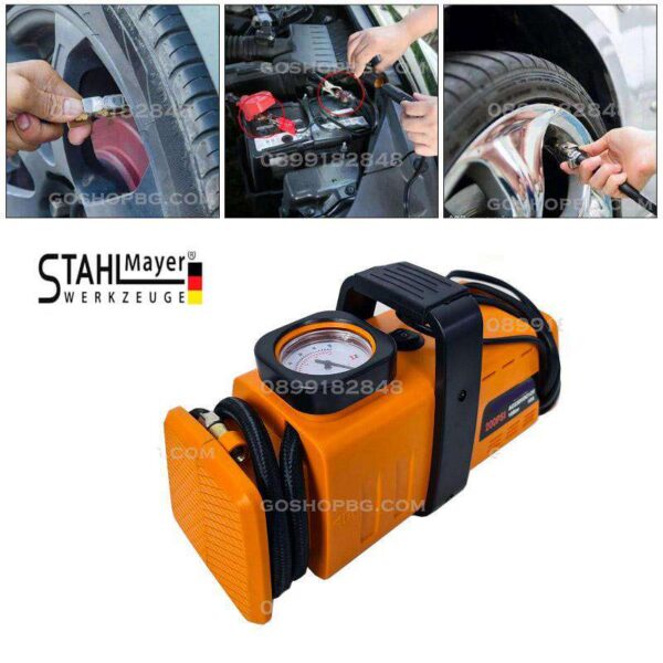 nemski-kompresor-za-pompane-na-gumi-12v-220v-copy.jpg Τρόμπα ελαστικών StahlMayer 12V & 220V
