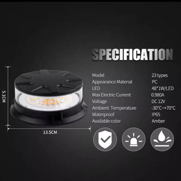 Φάρος σήμανσης 48W 12V/24V
