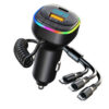FM Transmitter αυτοκινήτου με 1 θύρα USB και καλώδια