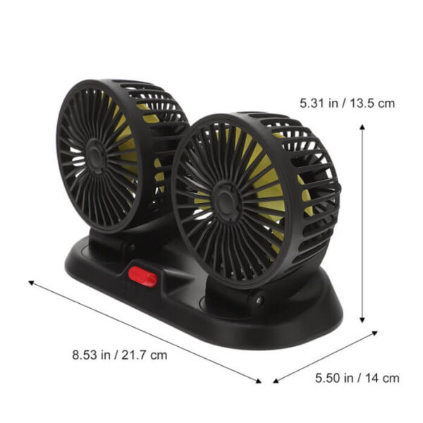 Διπλός ανεμιστήρας αυτοκινήτου 360° 12V