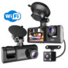 Dash cam με 2 κάμερες, οθόνη και Wi-Fi
