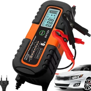 Φορτιστής μπαταρίας 6A, 6V/12V με οθόνη LCD